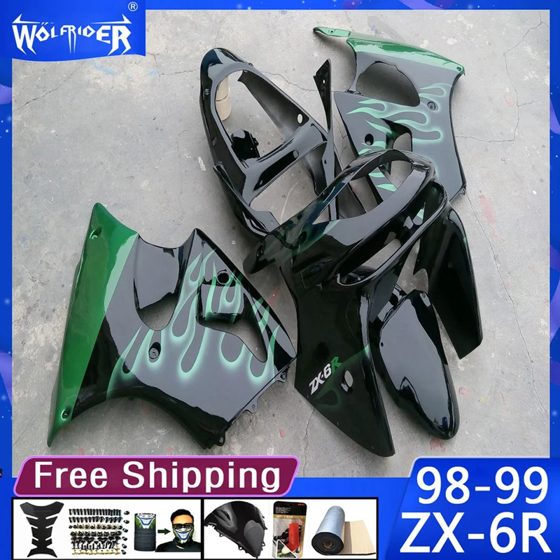 Motorcycle cowl ABS plastic fairings for ZX6R 98 99 ZX-6R 1998-1999 Motorbike black silver fairing Manufacturer Customize cover
Motorcycle cowl ABS plastic fairings for ZX6R 98 99 ZX-6R 1998-1999 Motorbike black silver fairing Manufacturer Customize cover