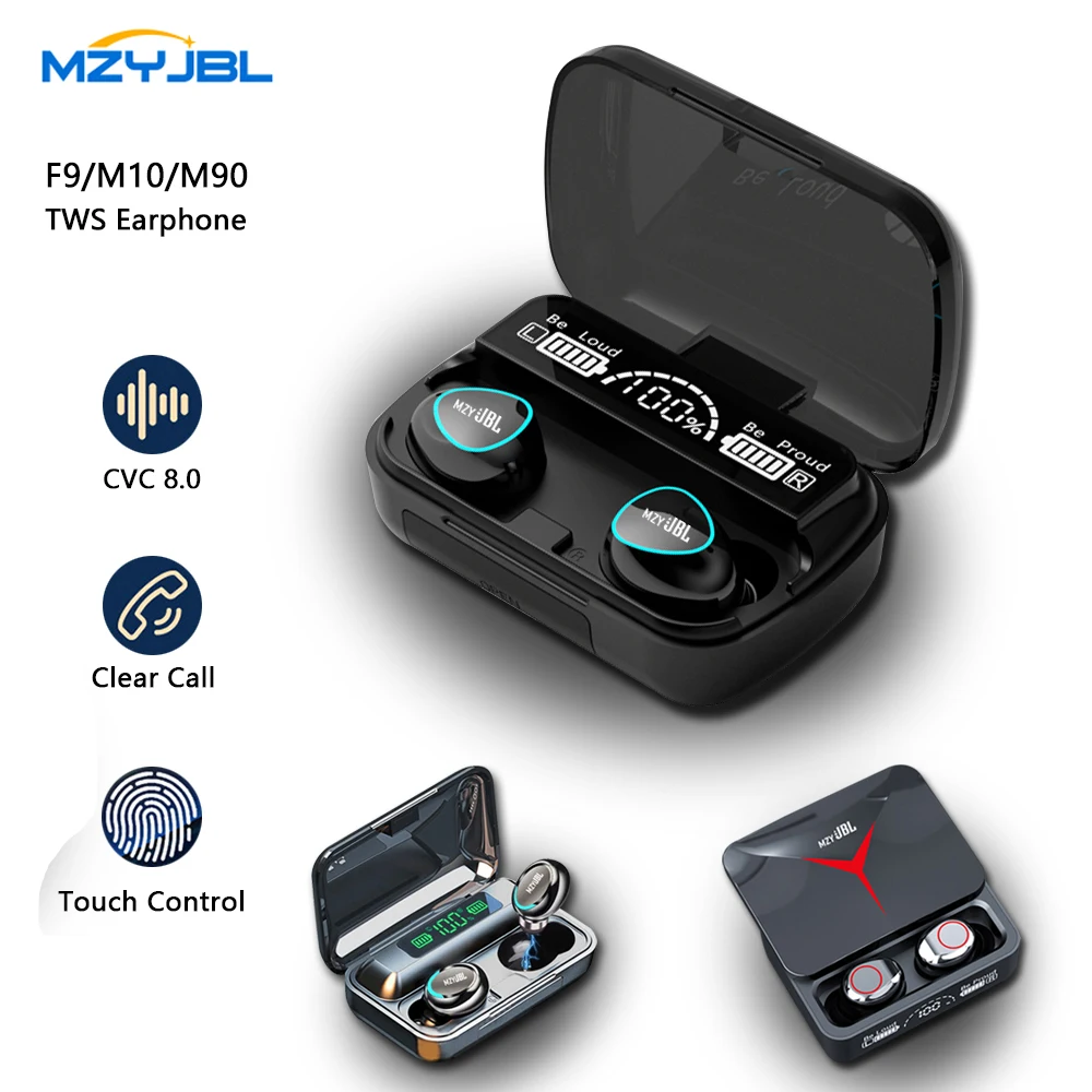 mzyJBL F9 M10 M90 TWS Bluetoothe Earphone HiFi Stereo Sport Gaming Headphone Touch Control LED Digital Display Earbuds With Mic
mzyJBL F9 M10 M90 TWS Bluetoothe Earphone HiFi Stereo Sport Gaming Headphone Touch Control LED Digital Display Earbuds With Mic