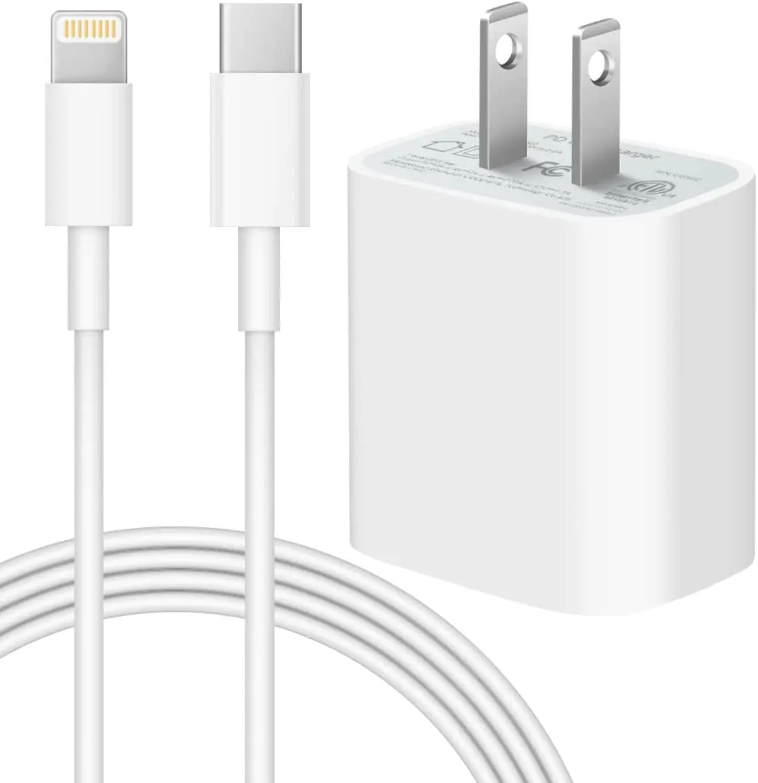 20W USB C Wall Charger with 6FT Fast Charging Cable Compatible with iPhone 11 12 13 14 Plus,Pro Max,Pro/Mini/XR/iPad
20W USB C Wall Charger with 6FT Fast Charging Cable Compatible with iPhone 11 12 13 14 Plus,Pro Max,Pro/Mini/XR/iPad