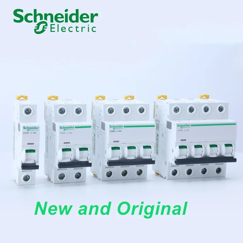 

Schneider Electric Acti9 iC65N 1P MCB Miniature Circuit Breaker C 1A 2A 4A 6A 10A 16A 20A 25A 32A 40A 50A 63A Air Switch