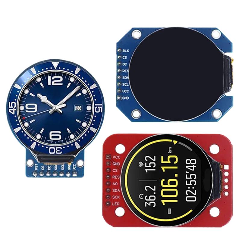 

TFT Display 1.28 Inch TFT LCD Display Module Round RGB 240*240 GC9A01 Driver 4 Wire SPI Interface 240x240 PCB For Arduino