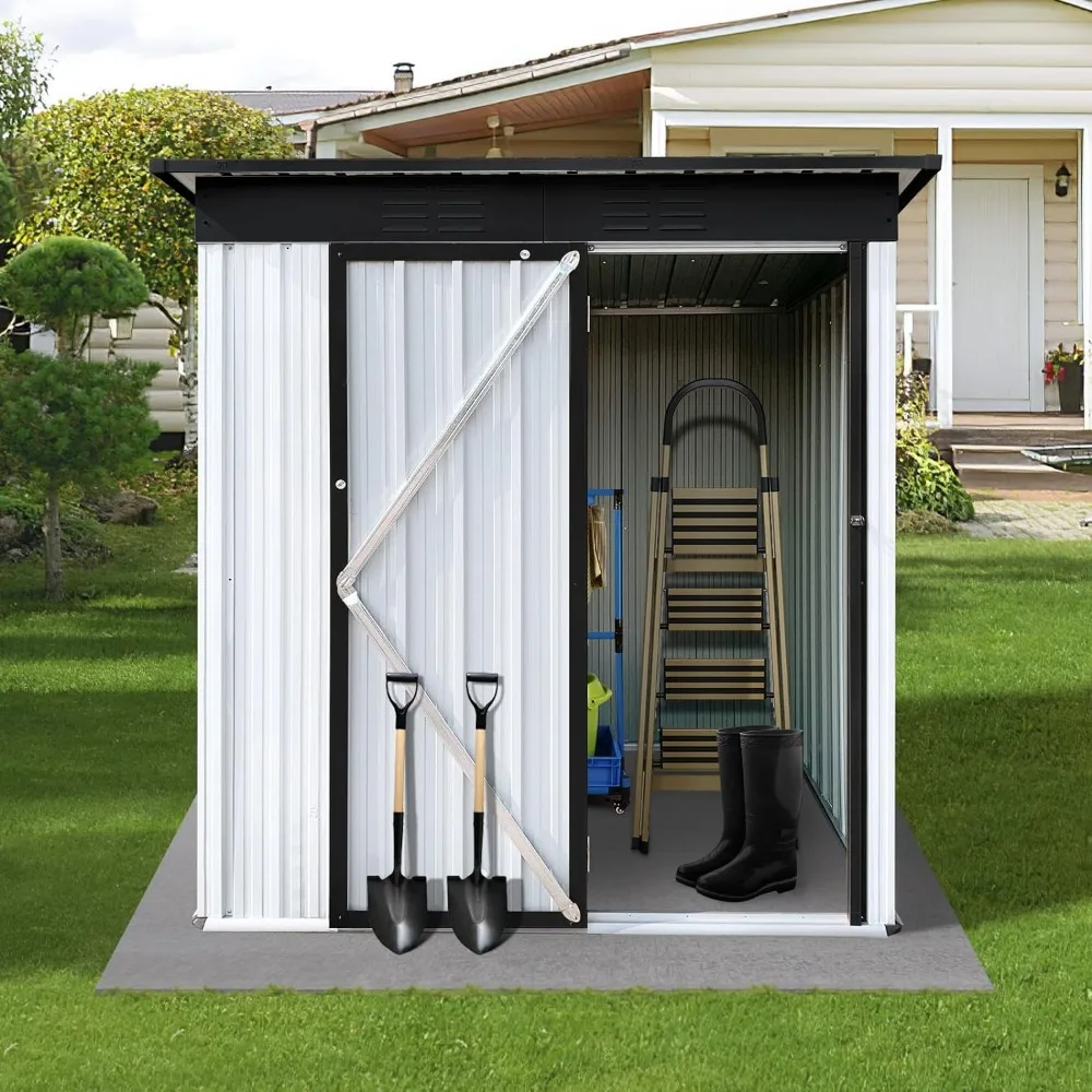 

Small Storage Shed 5x4FT,Outdoor Tool Sheds with Hinged Door & Padlock, Metal Shed Storage Houses for Backyard Garden Patio Lawn