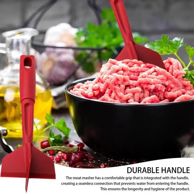 Meat Masher Kitchen Meat Chopper Ground Beef Masher Utensil Heat Resistant Non-Stick Hamburger Choppe Potato Masher Tool
Meat Masher Kitchen Meat Chopper Ground Beef Masher Utensil Heat Resistant Non-Stick Hamburger Choppe Potato Masher Tool