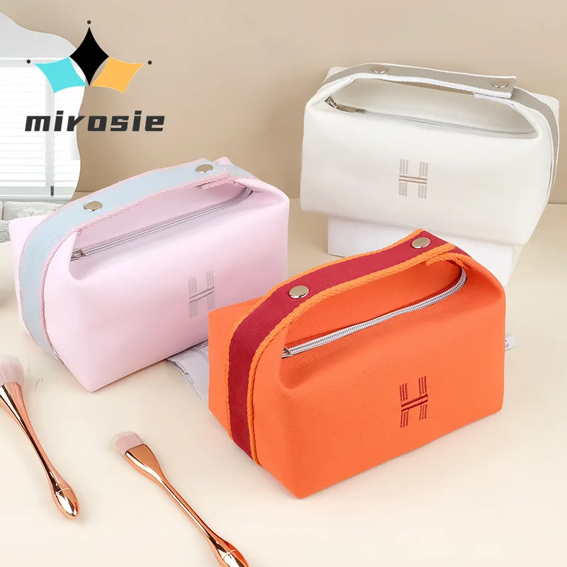 Mirosie Travel Toiletry Bag Large Capacity Canvas Handheld Cosmetic Bag Portable Female Cosmetics Storage Bag Wholesale
Mirosie Travel Toiletry Bag Large Capacity Canvas Handheld Cosmetic Bag Portable Female Cosmetics Storage Bag Wholesale