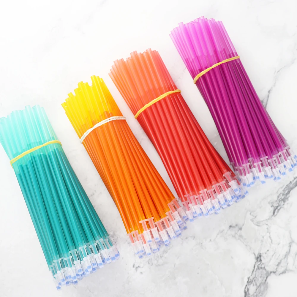 

10Pcs Color Erasable Gel Pen Refill Rods 0.5mm Colorful Ink Washable Handle Erasable Pens for School Doodle Stationery