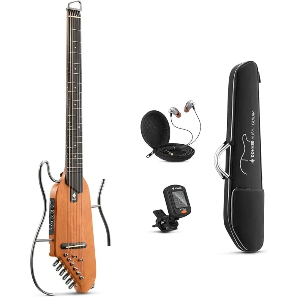 

Guitar For Travel - Portable Ultra-Light and Quiet Performance Headless Acoustic-Electric with Removable Frames Freight free