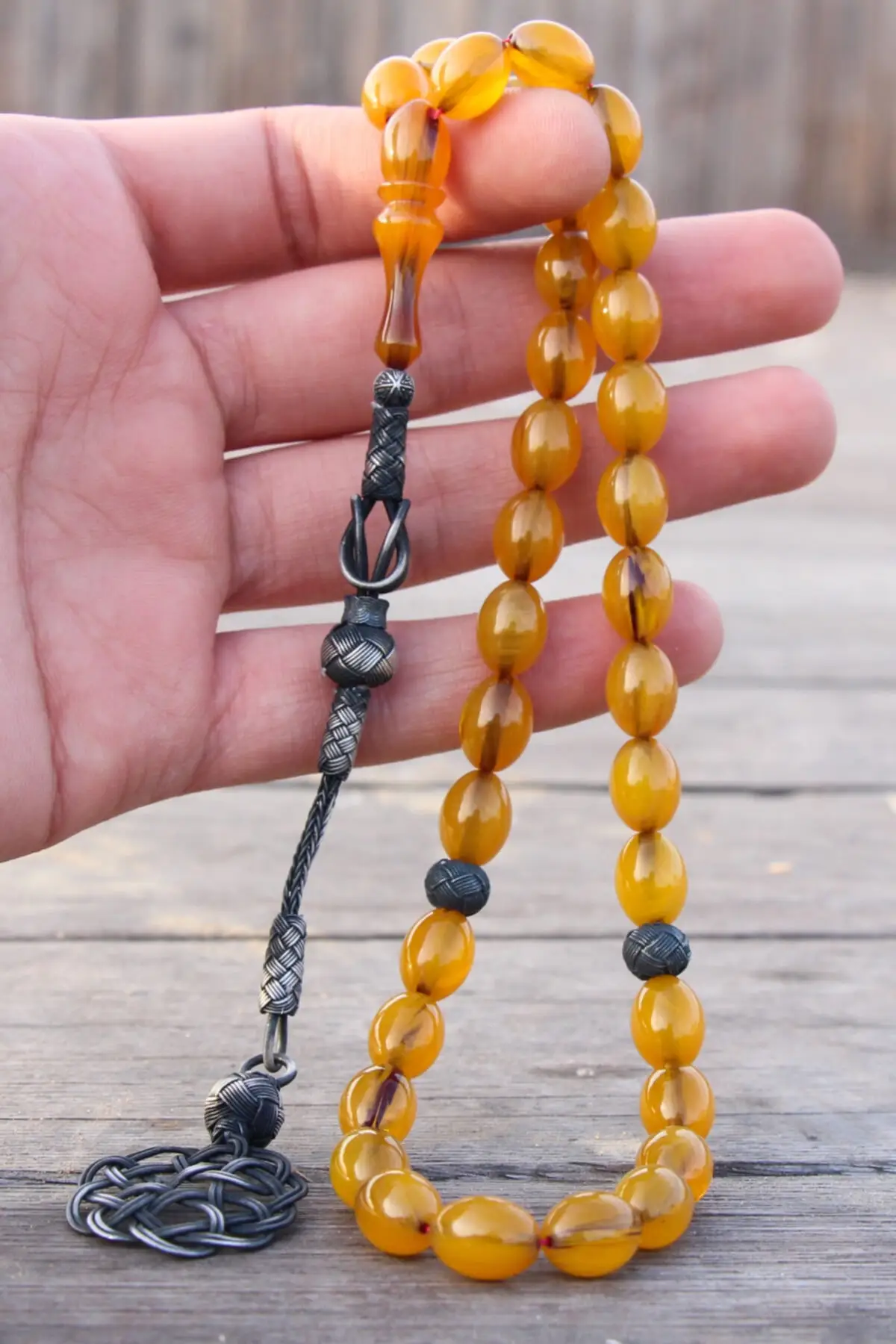 

Silver Tasseled Fire Amber Tasbih Rosary Is The Most Beautiful And Original Access Very Special 33 Stone Muslim Islam Worship