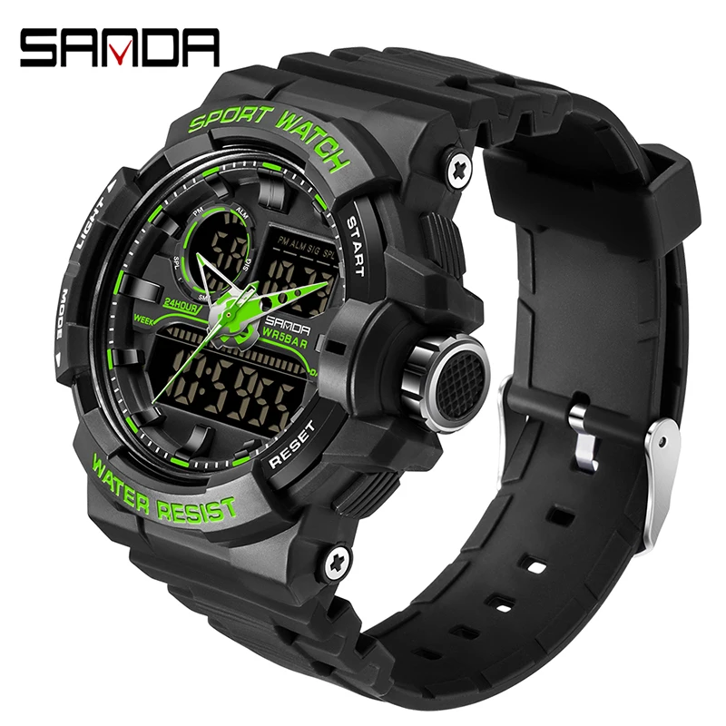 Luxury Dual Time Watch Men Fashion Brand SANDA Electronic Watches Luminous Count Down Wristwatches Alarm Clock Relogio Masculino
Luxury Dual Time Watch Men Fashion Brand SANDA Electronic Watches Luminous Count Down Wristwatches Alarm Clock Relogio Masculino