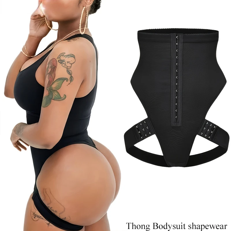 

High Waist Thong Bodysuit Women Shapewear Tummy Control Panties Butt Lifter Firm Sculpting Body Shaper Waist Trainer Underwear