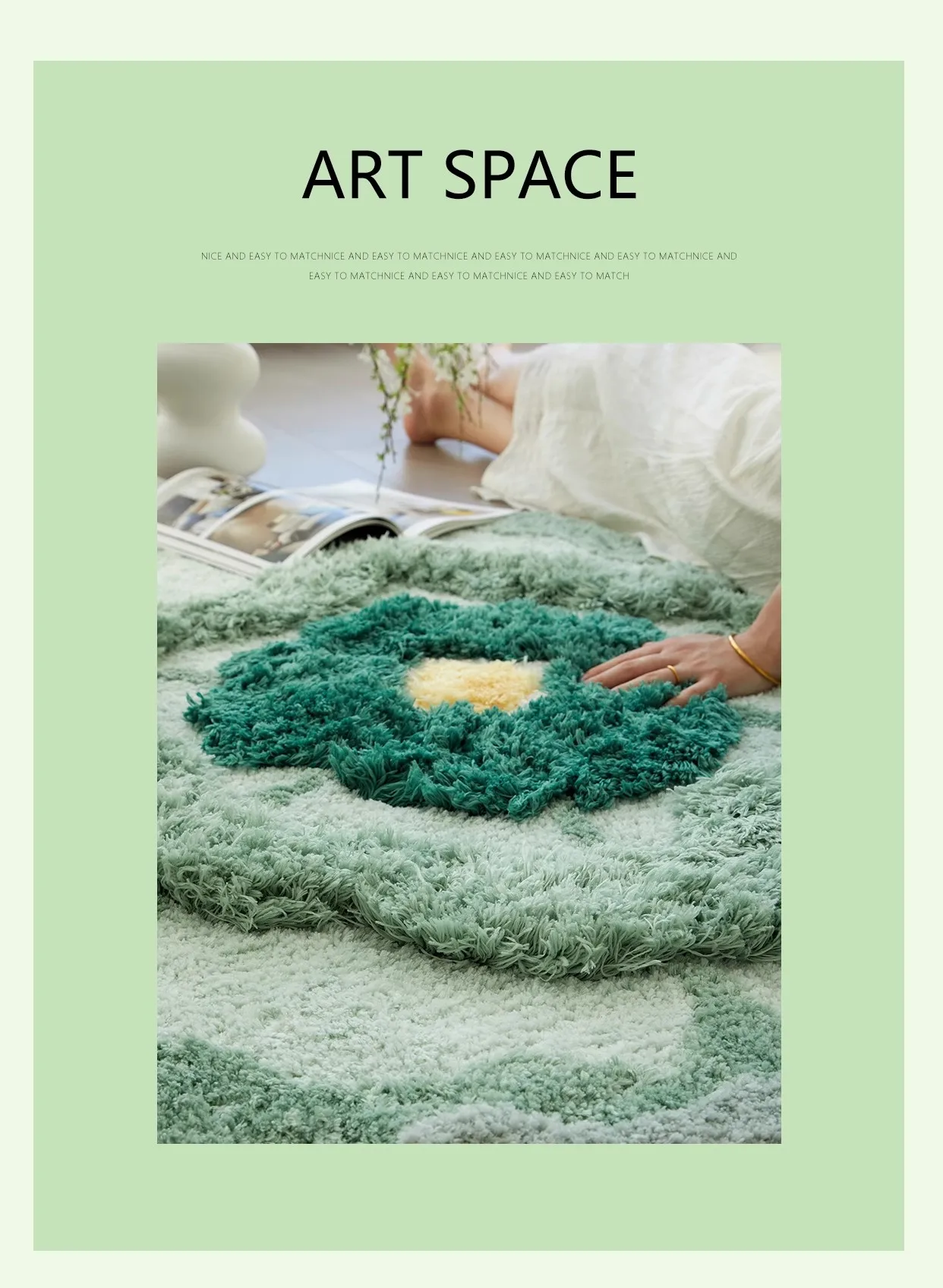 GBB0939 Original Forest style Green Plant Long Velvet Shaped Living Room Leisure Area Super Soft Balcony Floor Mat
GBB0939 Original Forest style Green Plant Long Velvet Shaped Living Room Leisure Area Super Soft Balcony Floor Mat