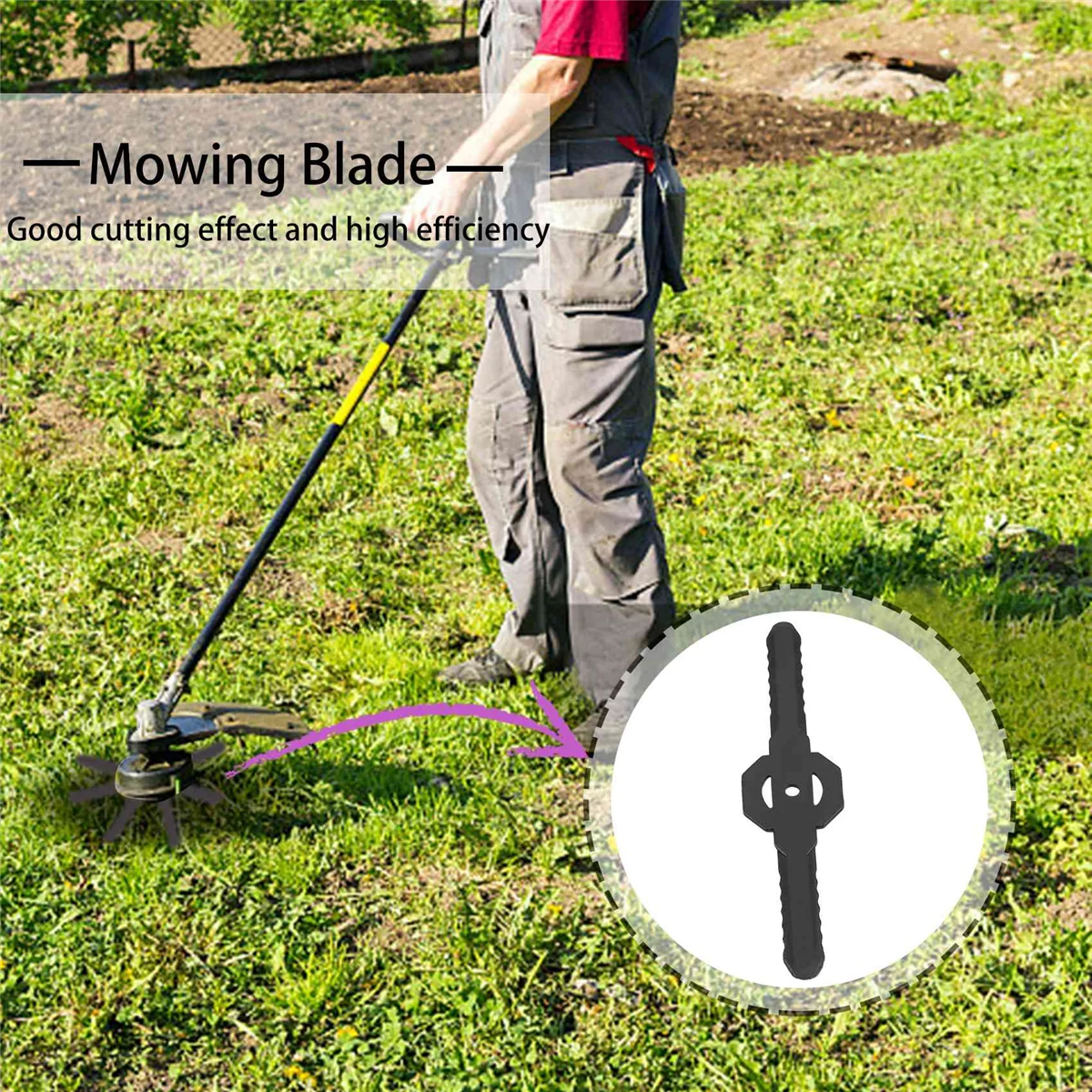 

20Pcs Plastic Grass Trimmer Blades Lawn Mower Blade Cordless Trimmer Garden Tool Lawn Mower Trimmer Accessories
