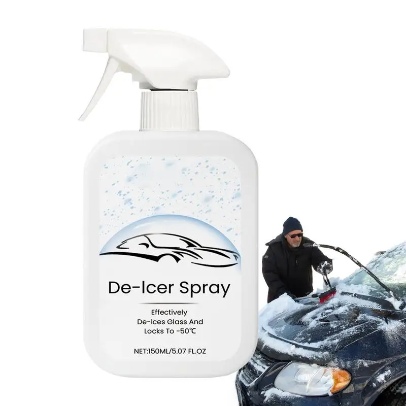 

Windshield Deicer Spray 150ml Window Defroster Ice Melt Spray Agent Windshield Glass Defroster Snow Melting and Deicing Agent