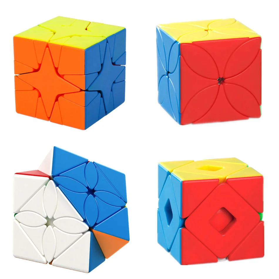 

Moyu Meilong Strange-shape Magic Cube Four Leaf Clover / Double Skew / Polaris / Maple Leaves Skew Profession Puzzle Education