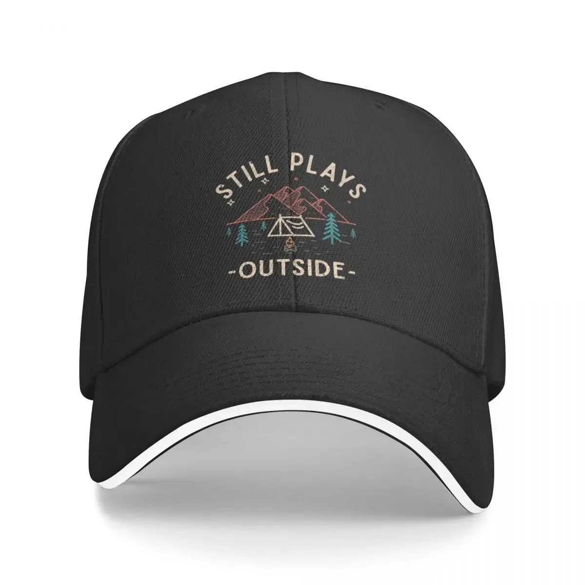 

Still Plays Outside Funny Gifts for The Hiker Men Women Hiking Camping Lover Vintage Baseball Cap Cosplay Luxury Woman Men's