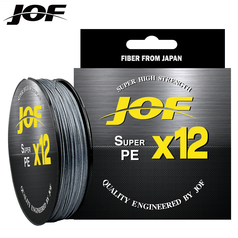 

JOF Braided Fishing Line 12/9 Strands 500m 300m 100m Super Strong Multifilament PE Wire Freshwater Saltwater Pesca