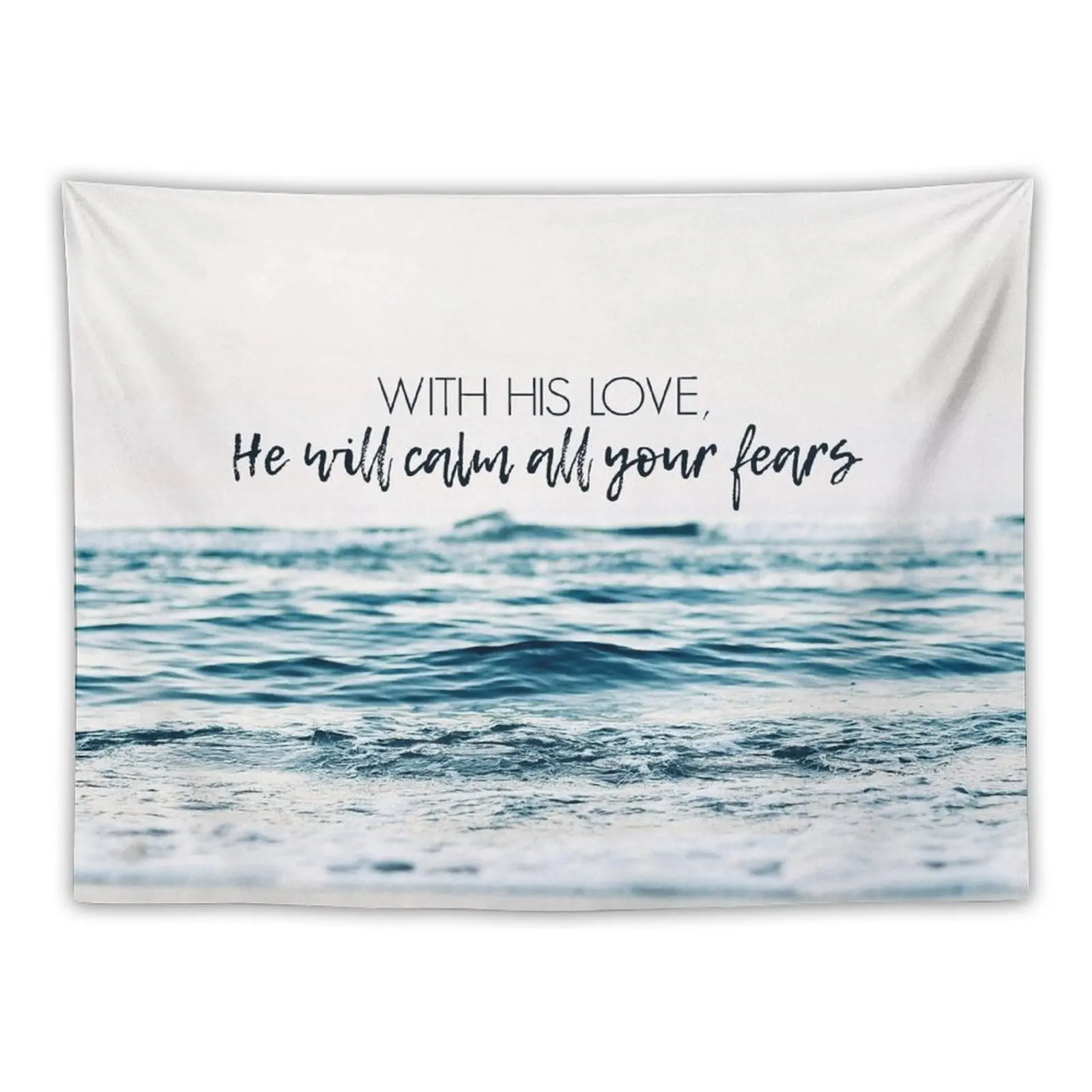 

He Will Calm All Your Fears Tapestry Custom Aesthetic Home Decor Tapete For The Wall Wall Deco Tapestry