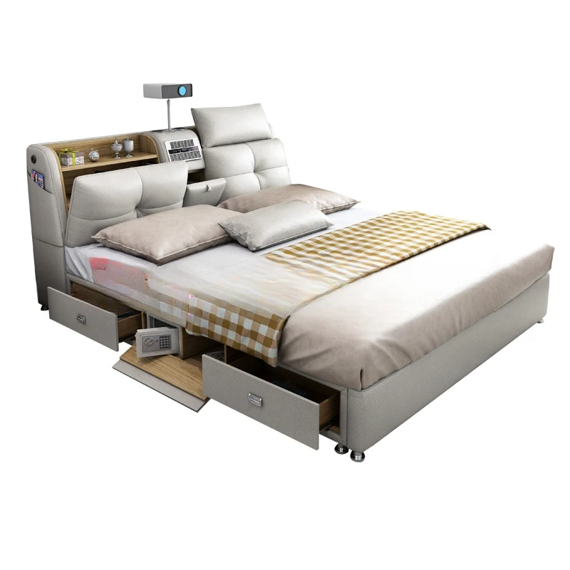 

Многофункциональная кровать Ultimate Camas Tech Smart Bed Tatami, массажная камера с подсветкой, Bluetooth, динамик, проектор, очиститель воздуха