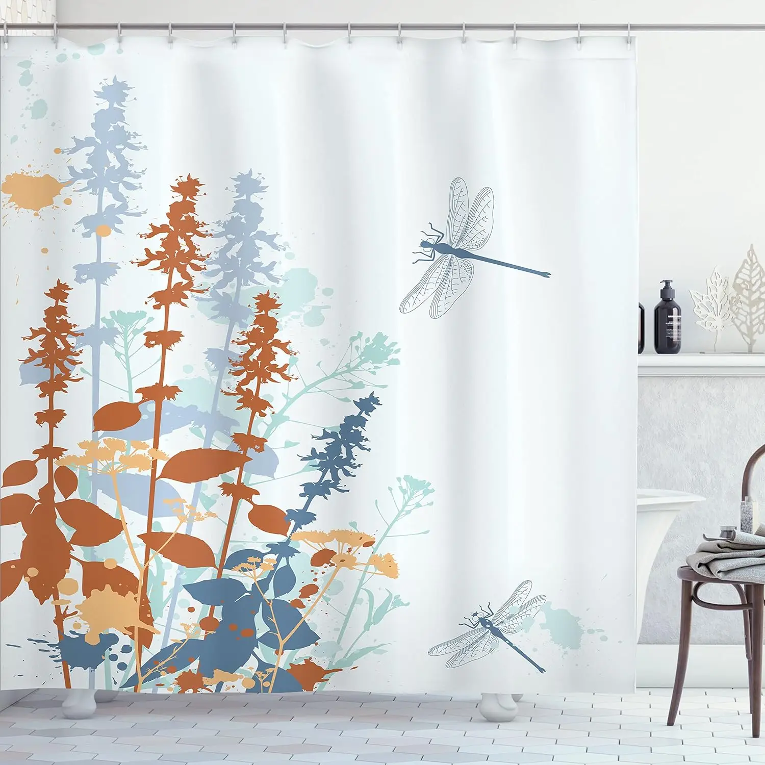 Watercolor Floral Dragonfly Shower Curtain Floral Botanical Shower Curtain Bathroom Decoration Polyester Fabric Waterproof
Watercolor Floral Dragonfly Shower Curtain Floral Botanical Shower Curtain Bathroom Decoration Polyester Fabric Waterproof
