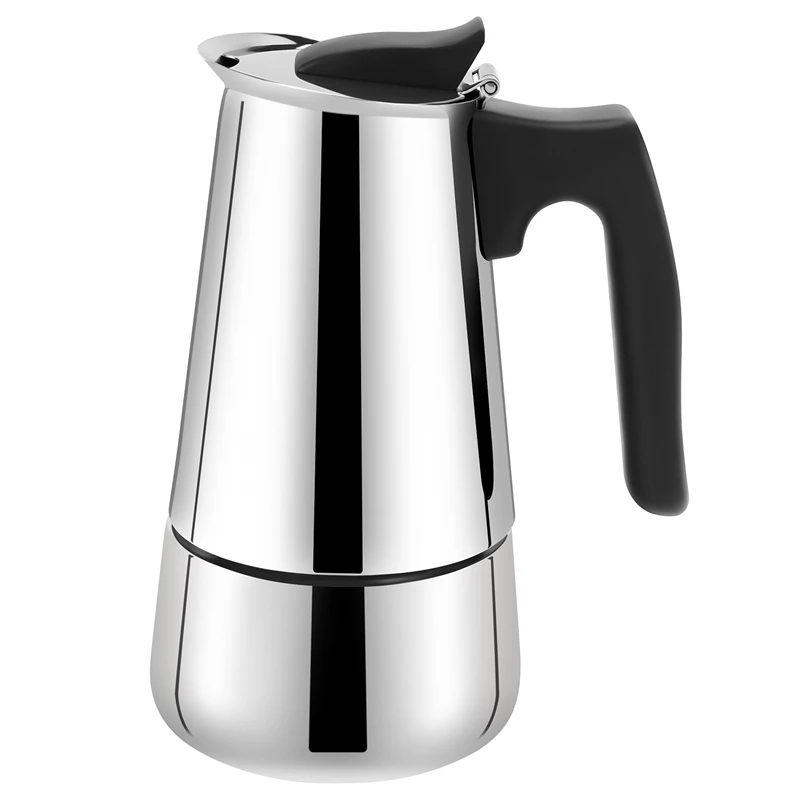 

Espresso Maker,Stainless Steel Coffee Pot,4 Cup Moka Pot Suitable For Induction Hobs,Stovetop,200ML