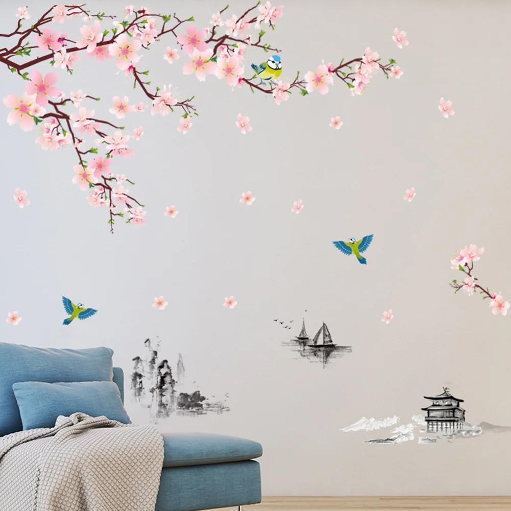 Wall Sticker Peach Blossom Ink And Wash Pattern Chinese Style Wall Decal Decorations Decor Art Mural Removable Bedroom Decor
Wall Sticker Peach Blossom Ink And Wash Pattern Chinese Style Wall Decal Decorations Decor Art Mural Removable Bedroom Decor