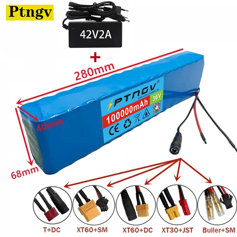 10S3P 36V 100Ah 18650 Rechargeable Lithium Battery Pack 1000W Power Modified Bicycle electric scooter Vehicle with BMS 
10S3P 36V 100Ah 18650 Rechargeable Lithium Battery Pack 1000W Power Modified Bicycle electric scooter Vehicle with BMS