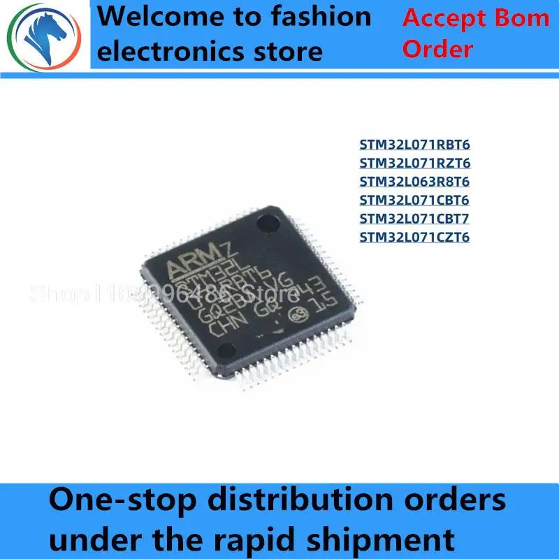 100% New STM32L071RBT6 STM32L071RZT6 STM32L063R8T6 LQFP64 STM32L071CBT6 STM32L071CBT7 STM32L071CZT6 LQFP48 original chips ic
100% New STM32L071RBT6 STM32L071RZT6 STM32L063R8T6 LQFP64 STM32L071CBT6 STM32L071CBT7 STM32L071CZT6 LQFP48 original chips ic