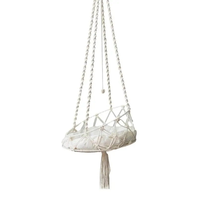Large Macrame Cat Hammock Hanging Swing Cat Dog Bed Basket Boho Handwoven Round Cat Nest Toy For Indoor Pet Accessoires
Large Macrame Cat Hammock Hanging Swing Cat Dog Bed Basket Boho Handwoven Round Cat Nest Toy For Indoor Pet Accessoires