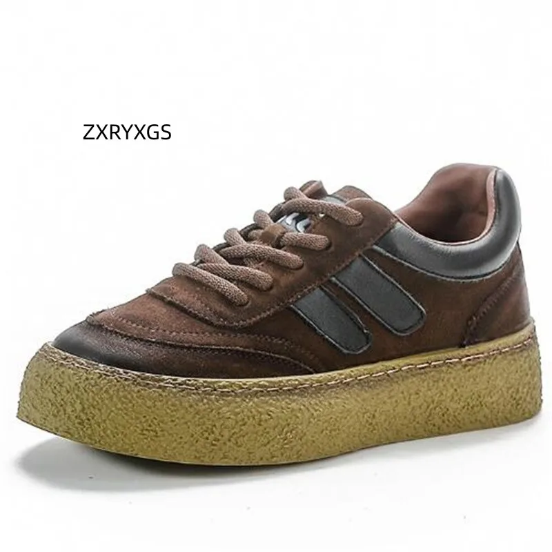 ZXRYXGS Classic Retro Spell Color Colors Lace-up High Quality 100% Genuine Leather Sneaker Flat Platform Heightening Shoes 2023
ZXRYXGS Classic Retro Spell Color Colors Lace-up High Quality 100% Genuine Leather Sneaker Flat Platform Heightening Shoes 2023
