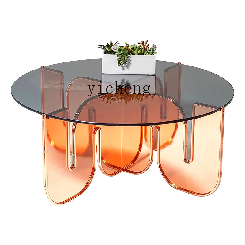 Zc Minimalist Creative Acrylic Tea Table Living Room round Glass Coffee Table Designer Side Table
Zc Minimalist Creative Acrylic Tea Table Living Room round Glass Coffee Table Designer Side Table