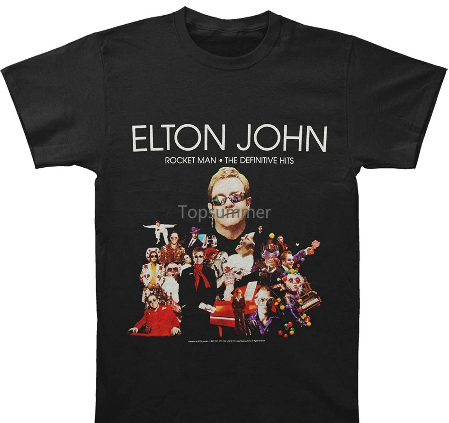 Summer Short Sleeve Shirts Tops M~2Xl Big Size Cotton Tees Free Shipping Men'S Elton John Rocketman T Shirt
Summer Short Sleeve Shirts Tops M~2Xl Big Size Cotton Tees Free Shipping Men'S Elton John Rocketman T Shirt