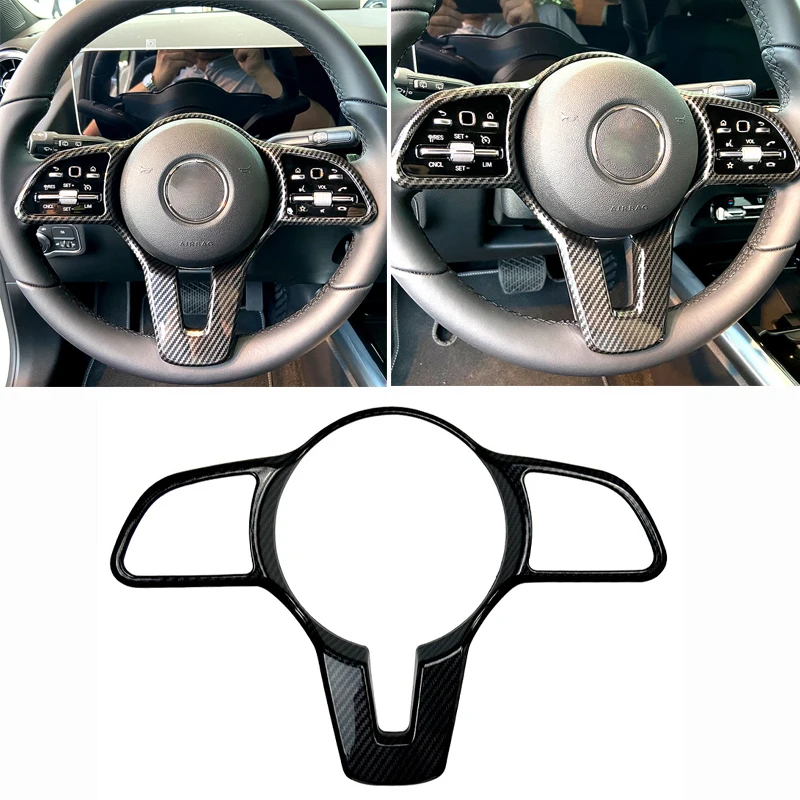 For Mercedes Benz A B C E CLA GLA GLB GLE Class 2019+ Car Steering Wheel Button Frame Trim Cover Carbon Fiber Frame Decoration
For Mercedes Benz A B C E CLA GLA GLB GLE Class 2019+ Car Steering Wheel Button Frame Trim Cover Carbon Fiber Frame Decoration