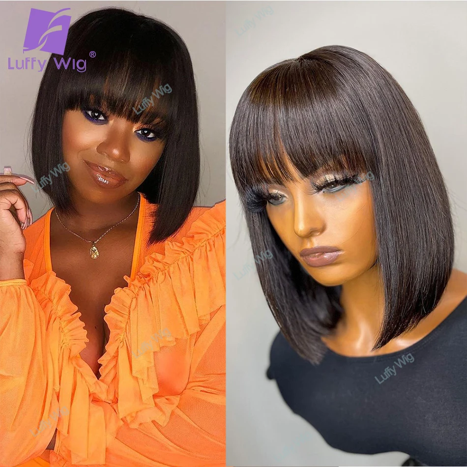 Cheap Short Cut Blunt Bob Wig Human Hair 180 Density Brazilian Remy Hair Straight Bob Wigs Glueless For Black Women Luffy
Cheap Short Cut Blunt Bob Wig Human Hair 180 Density Brazilian Remy Hair Straight Bob Wigs Glueless For Black Women Luffy
