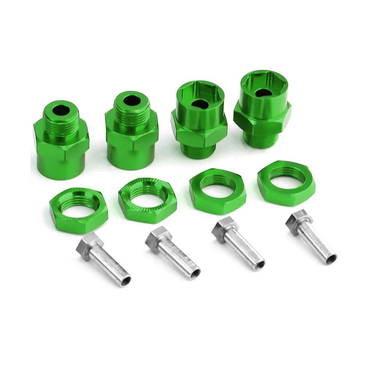 4PCS Metal Hex Adapter 12mm to 17mm Wheel Hex Hubs Adapter Extension Conversion Nuts for 1/10 RC Car,Green
4PCS Metal Hex Adapter 12mm to 17mm Wheel Hex Hubs Adapter Extension Conversion Nuts for 1/10 RC Car,Green