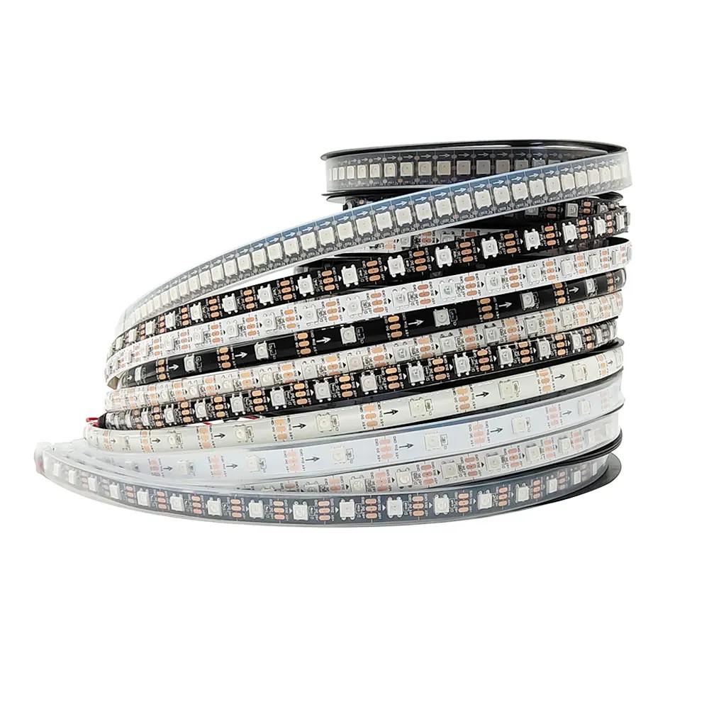 DC5V WS2812B Led Strip WS2812 Smart RGB Individually Addressable Black/White PCB 30/60/74/96/144 Pixel/Leds/M Tape Light
DC5V WS2812B Led Strip WS2812 Smart RGB Individually Addressable Black/White PCB 30/60/74/96/144 Pixel/Leds/M Tape Light