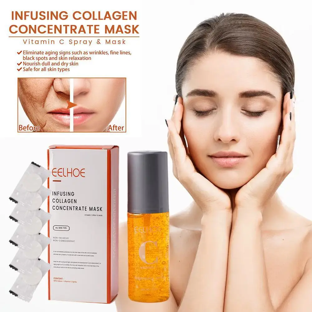 Collagen Film & Mist Kit Facial Skin Care Suit Vitamin C Whiten Highprime Collagen Soluble Anti-Aging Eyes Mask Skin Care Women
Collagen Film & Mist Kit Facial Skin Care Suit Vitamin C Whiten Highprime Collagen Soluble Anti-Aging Eyes Mask Skin Care Women