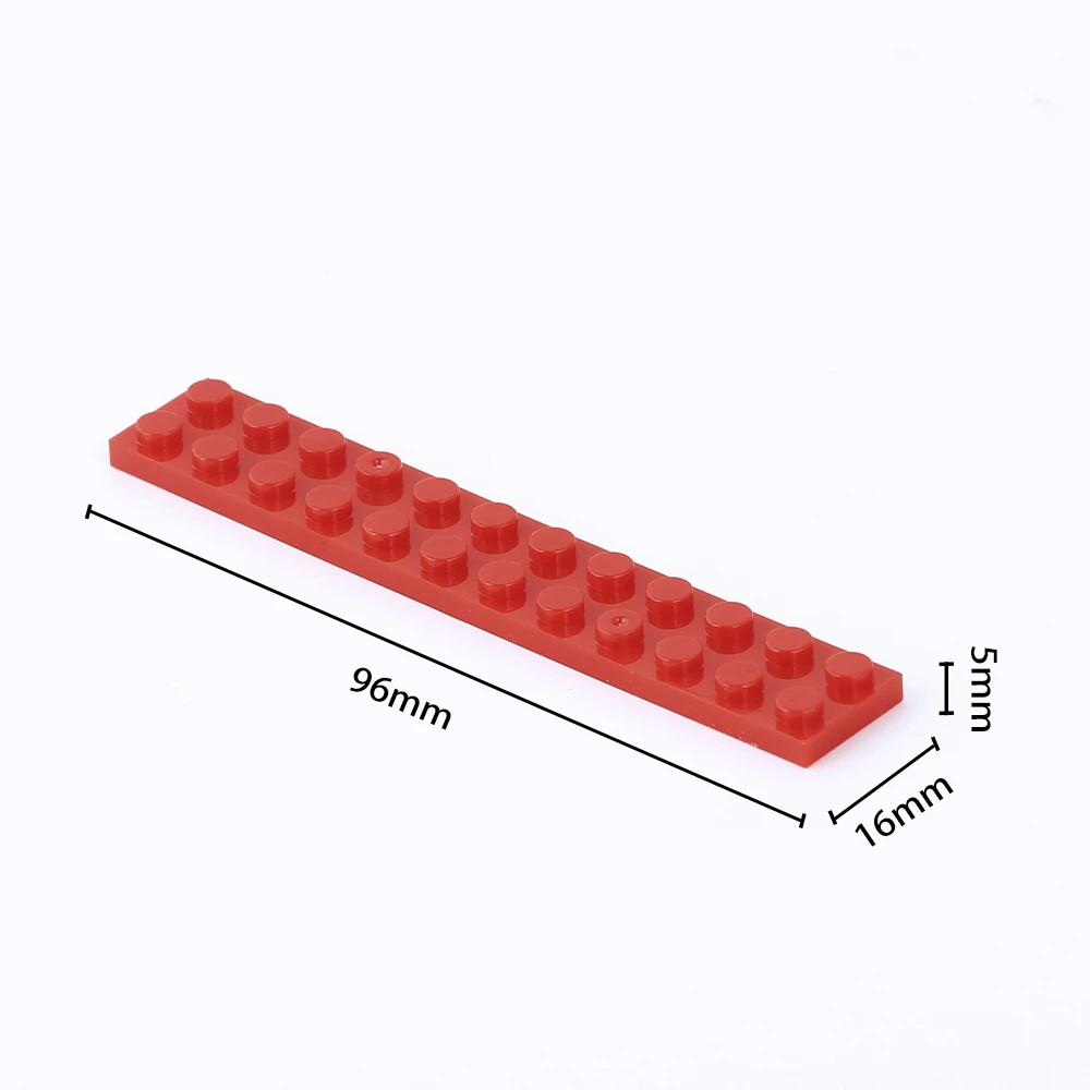 5/10/20pcs Pack Colourful Plate 2*12 Brick DIY Building Block Compatible With 2445 Toy For Children Educational Creative Gift