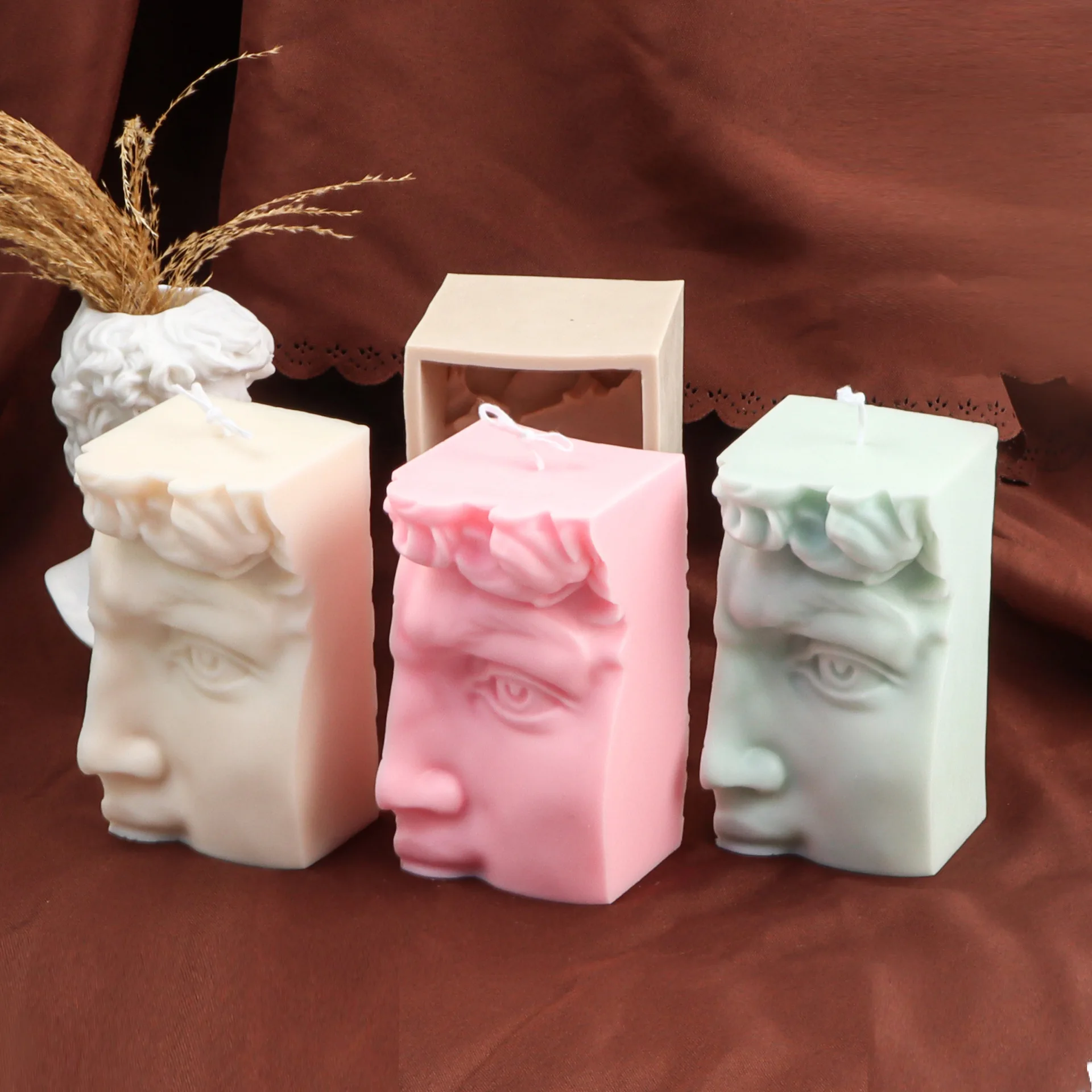 Большая модель с половиной стороны Давида, силиконовая форма для свечей, форма для боди-арта, для ароматерапии, гипсового цемента, мыла, выпе...