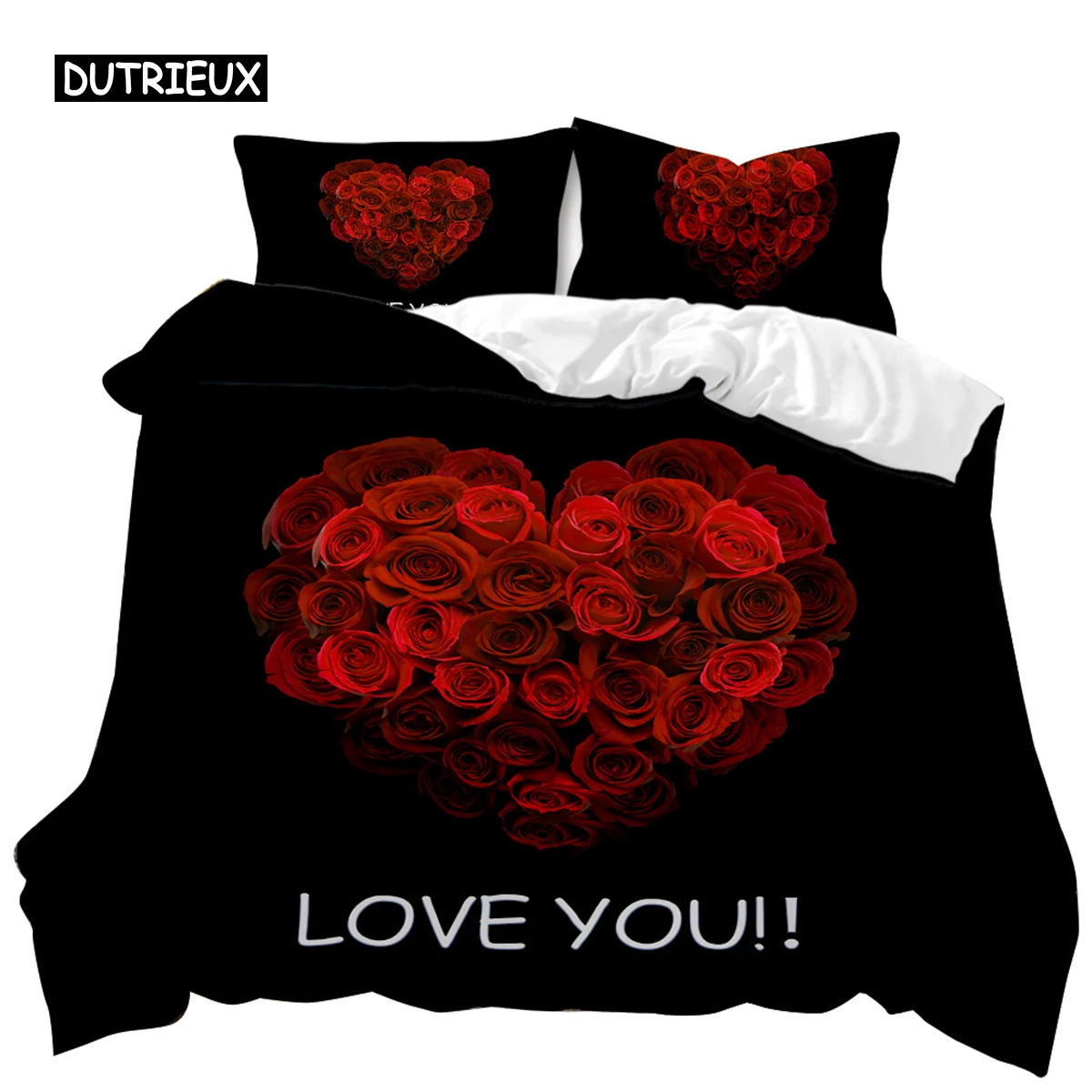 Rose Duvet Cover Red Rose Floral Wedding Twin Bedding Set Valentine's Day Gift for Lover Double Queen King Polyester Qulit Cover
Rose Duvet Cover Red Rose Floral Wedding Twin Bedding Set Valentine's Day Gift for Lover Double Queen King Polyester Qulit Cover