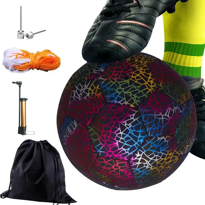 Light Up Football Flexible Luminous Soccer Ball Size 5 & Size 4 For Football Players Soccer Field Training Accessories For Night
Light Up Football Flexible Luminous Soccer Ball Size 5 & Size 4 For Football Players Soccer Field Training Accessories For Night