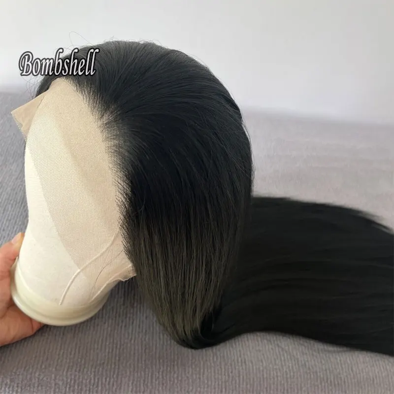 

Высококачественные черные прямые синтетические парики 13X4 на сетке спереди, бесклеевые, термостойкие волосы, натуральные волосы для женщин