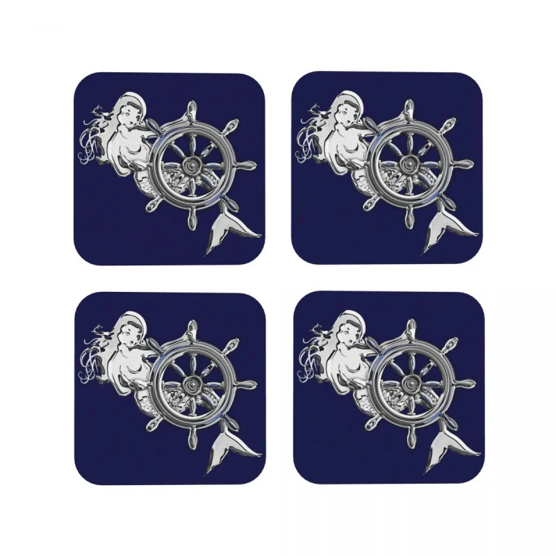 Chrome Style Nautical Mermaid Coasters Placemats For Dinner Table Decoration & Accessories Mat For Drying Dishes Mat Coffee Mat
Chrome Style Nautical Mermaid Coasters Placemats For Dinner Table Decoration & Accessories Mat For Drying Dishes Mat Coffee Mat