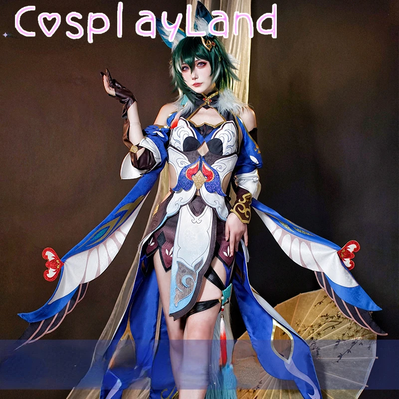 Yukong Cosplay Costume Honkai Star Rail Wig Dress Tail Ears Uniform Helm Master Halloween Party Women Role Play Outfit
Yukong Cosplay Costume Honkai Star Rail Wig Dress Tail Ears Uniform Helm Master Halloween Party Women Role Play Outfit