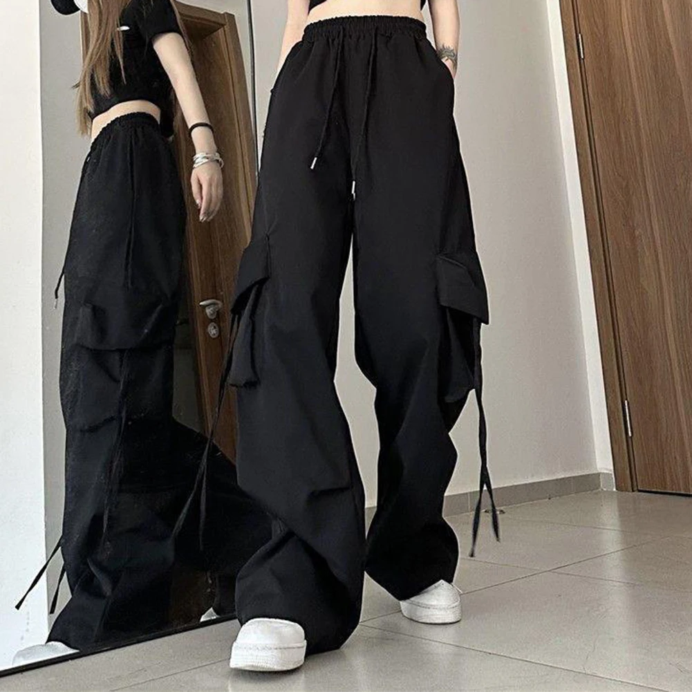 Female Pockets Pants Autumn Spring Loose Quick-drying Straight Wide-leg Baggy Casual Elastic Waistband Fashion
Female Pockets Pants Autumn Spring Loose Quick-drying Straight Wide-leg Baggy Casual Elastic Waistband Fashion
