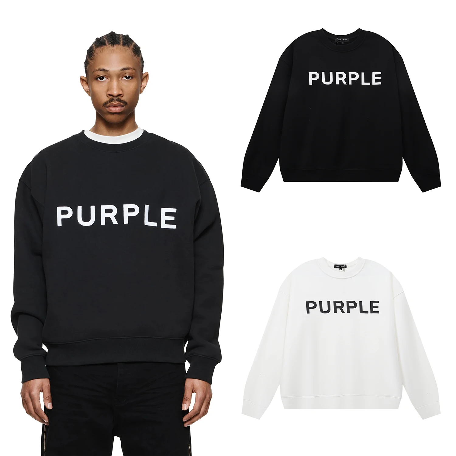 Luxury Purple Brand Sweatshirts Men Women Round Neck Hoodie Letter Print Casual Pullover High Street Cotton Clothes Black White
Luxury Purple Brand Sweatshirts Men Women Round Neck Hoodie Letter Print Casual Pullover High Street Cotton Clothes Black White