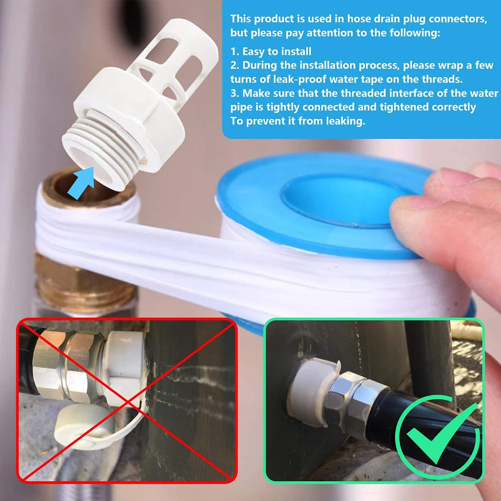 

Durable Connector Drain Adapter 10184 Drain Plug Connector Garden Hose Hose Adapter Pool Drain Connector Adapter