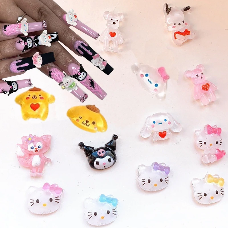 100Pcs Sanrio Nail Charms,Kawaii Kuromi Hello Kitty Nail Art Design Rhinestones Supply For DIY Manicure Nail Decoration
100Pcs Sanrio Nail Charms,Kawaii Kuromi Hello Kitty Nail Art Design Rhinestones Supply For DIY Manicure Nail Decoration