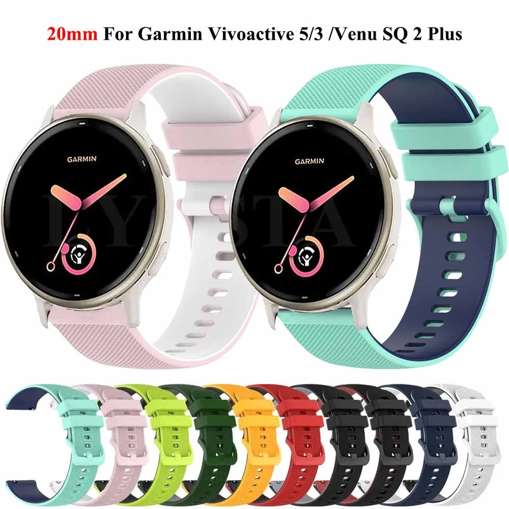 Ремешок 20 мм для Garmin Vivoactive 5/3 подарок SQ 2/2 Plus силиконовый ремешок для наручных часов GarminMove Sport/Trend/Forerunner 55 245 645 браслет
Ремешок 20 мм для Garmin Vivoactive 5/3 подарок SQ 2/2 Plus силиконовый ремешок для наручных часов GarminMove Sport/Trend/Forerunner 55 245 645 браслет