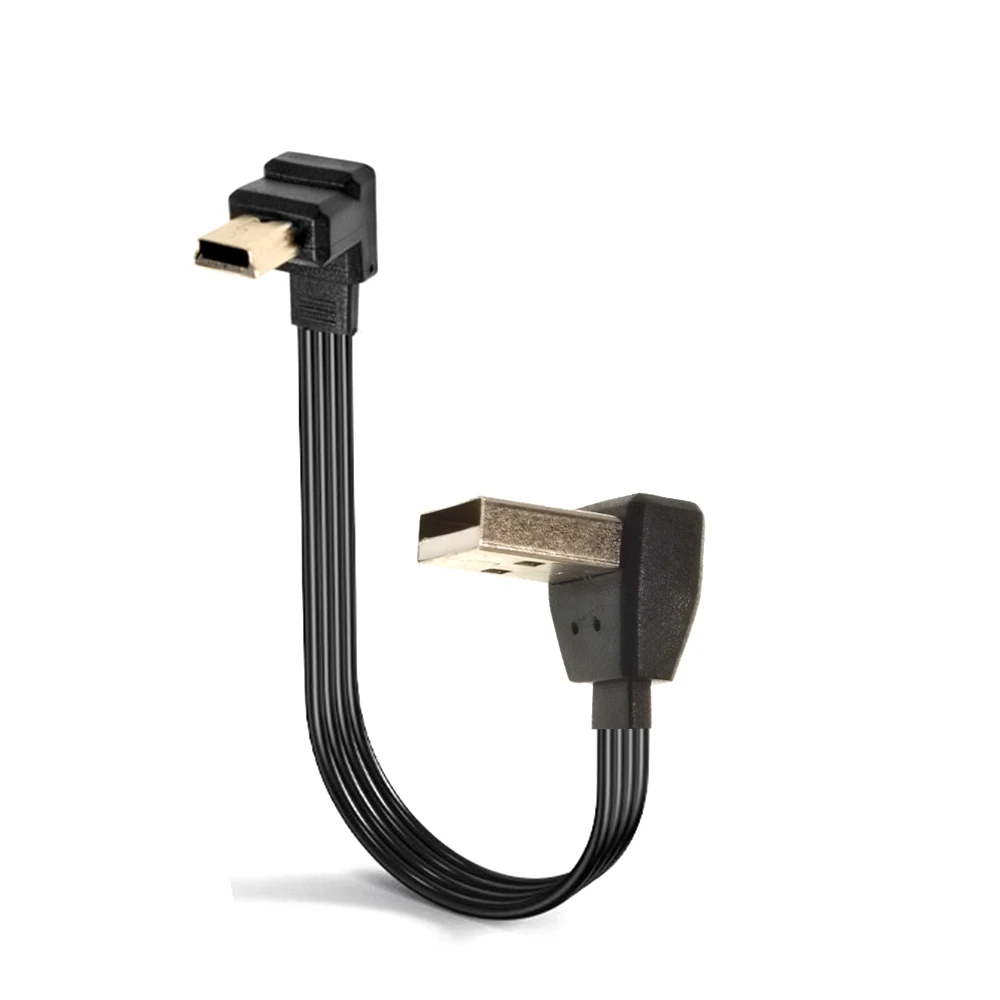 

Мини USB нижний левый правый угол 90 ° USB 2,0 к Мини USB 5pin кабель для камеры MP4 планшета 0,2 м 0,3 м 0,5 м 1 м