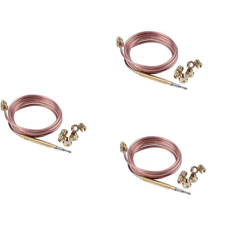 3Pcs 1500Mm Gas Stove Universal Thermocouple Kit M6X0.75 With Overflow Nut (Five) Replacement Thermocouple
3Pcs 1500Mm Gas Stove Universal Thermocouple Kit M6X0.75 With Overflow Nut (Five) Replacement Thermocouple