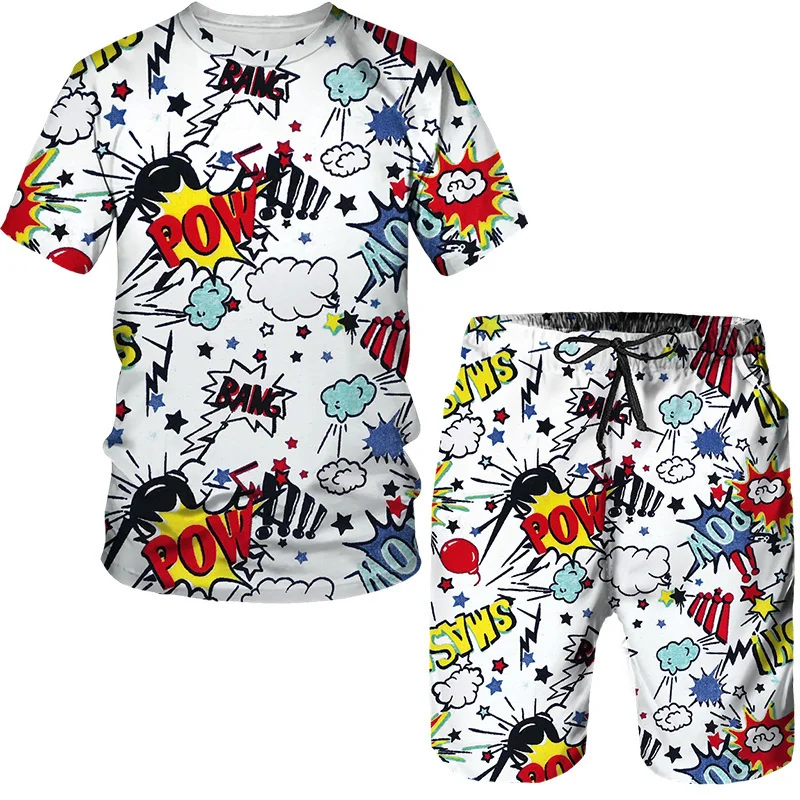Personality Comic 3D Print Mens Tee/Shorts/Set Summer Casual Short Sleeve T-Shirt Running Suit Hip Hop Streetwear Couple Outfits
Personality Comic 3D Print Mens Tee/Shorts/Set Summer Casual Short Sleeve T-Shirt Running Suit Hip Hop Streetwear Couple Outfits